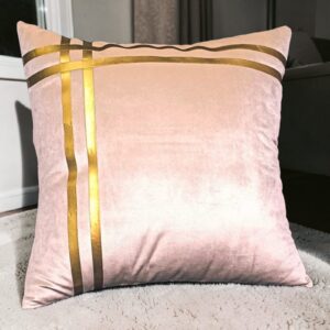 Luxury Laser Cut Cushion Velvet Light Pink