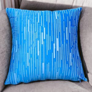 Luxury Cushion Self Print Blue