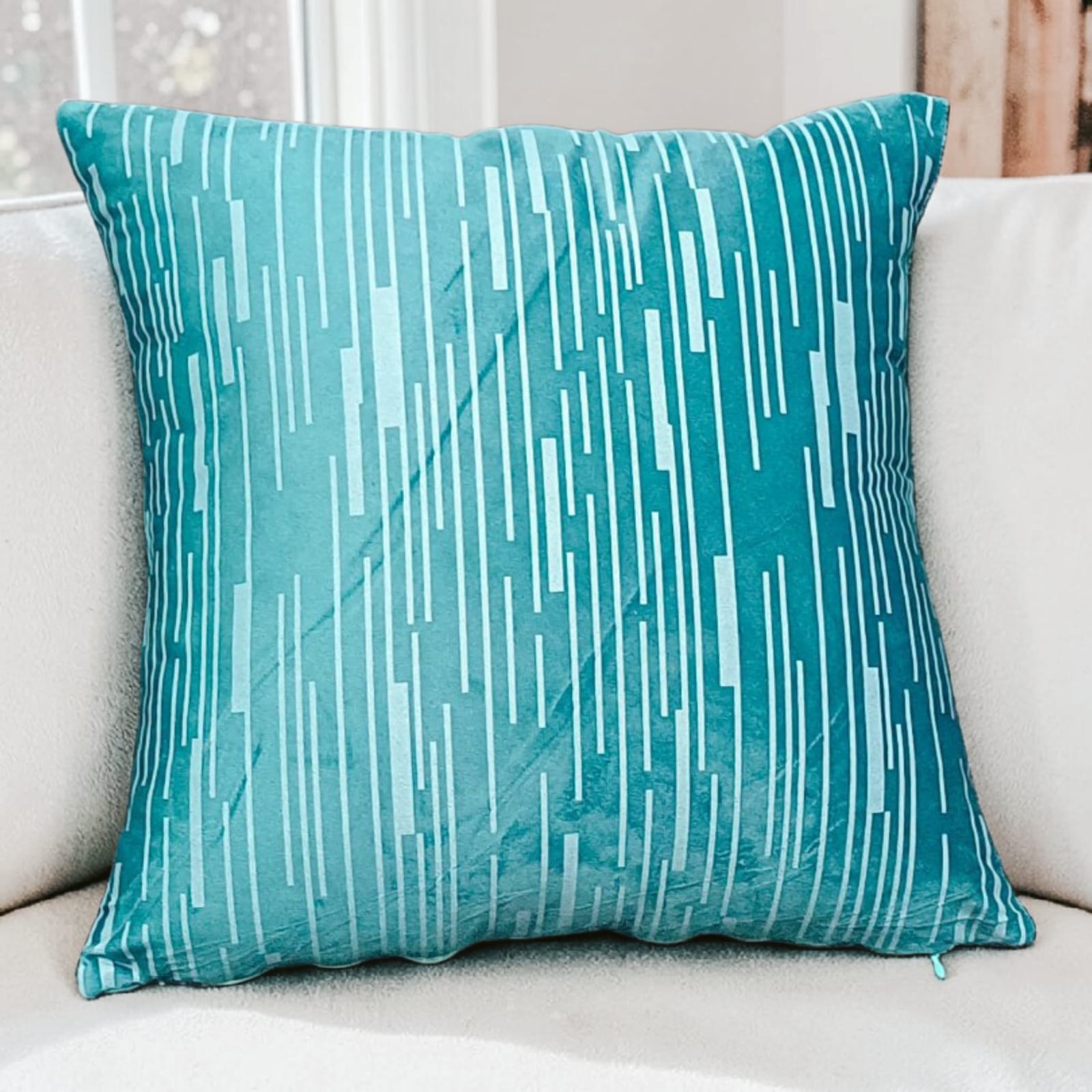 Luxury Cushion Self Print Zinc