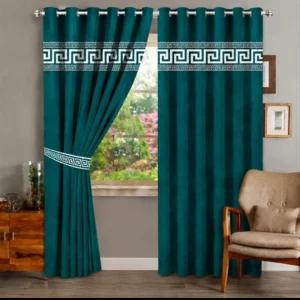 Zinc Laser Cut 1 Pair 2 Panels Velvet Curtain