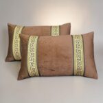 Luxury-Patch-Work-Versachi-Border-Cushion-Velvet-Brown