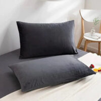 Luxury Pillow Cover 2Pcs Velvet Dark Grey