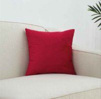 Luxury-Plain-Cushion-Velvet-Red