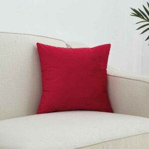 Luxury-Plain-Cushion-Velvet-Red