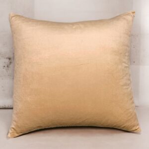 BIEGE PACK OF 5 PLAIN VELVET CUSHION COVERS