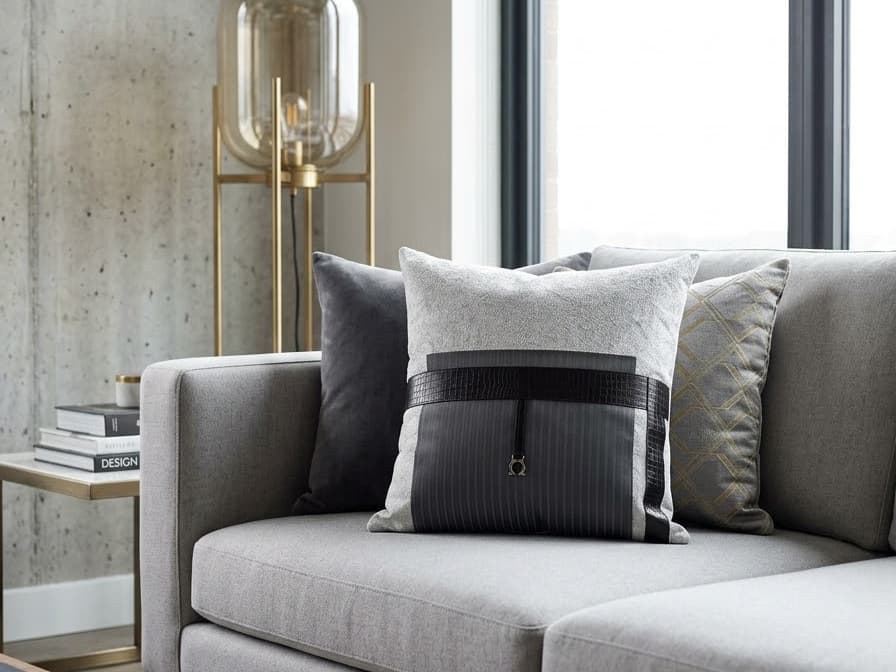 Modern Faux Leather Fringe Tassel Decorative Cushion Cover