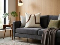 Modern Bouclé & Suede Patchwork Decorative Cushion Cover
